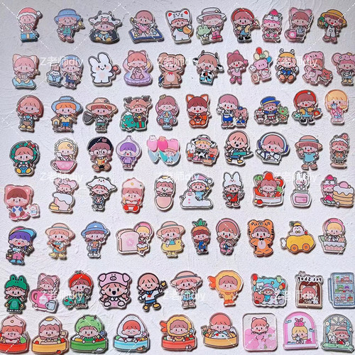 亚克力卡通贴片4cm透明款