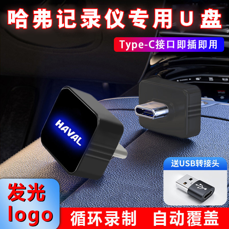 适用于哈弗H6新能源迷你u盘TypeC车载行车记录仪哨兵模式高速优盘