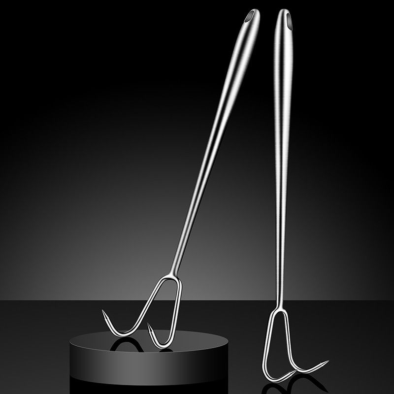 304不锈钢肉钩叉子捞肉工具双钩熟食扣肉猪肉卤味钩商用加长抓钩,厨房/烹饪用具,烧烤夹/叉/铲/针,淘宝优惠券,粉丝福利购,淘宝优惠卷