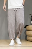 风直播品质男士夏季中式潮牌冰丝薄款休闲大码裤子M812-P60，男装休闲裤，四季星座220-1