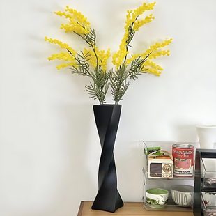 创意ins风不规则扭曲陶瓷花瓶高级感艺术客厅过办公室玄关摆件