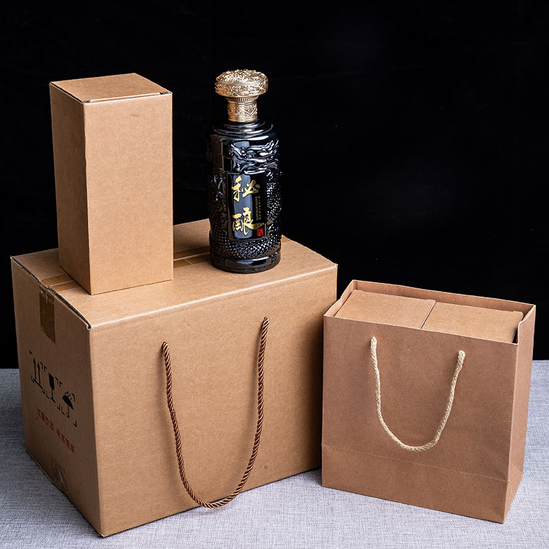 浮雕龍紋玻璃白酒瓶子高檔高端