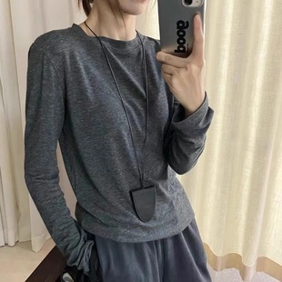 百搭显瘦长袖 四季 舒适天丝羊毛打底衫 柔软感知 T恤 百搭超合适