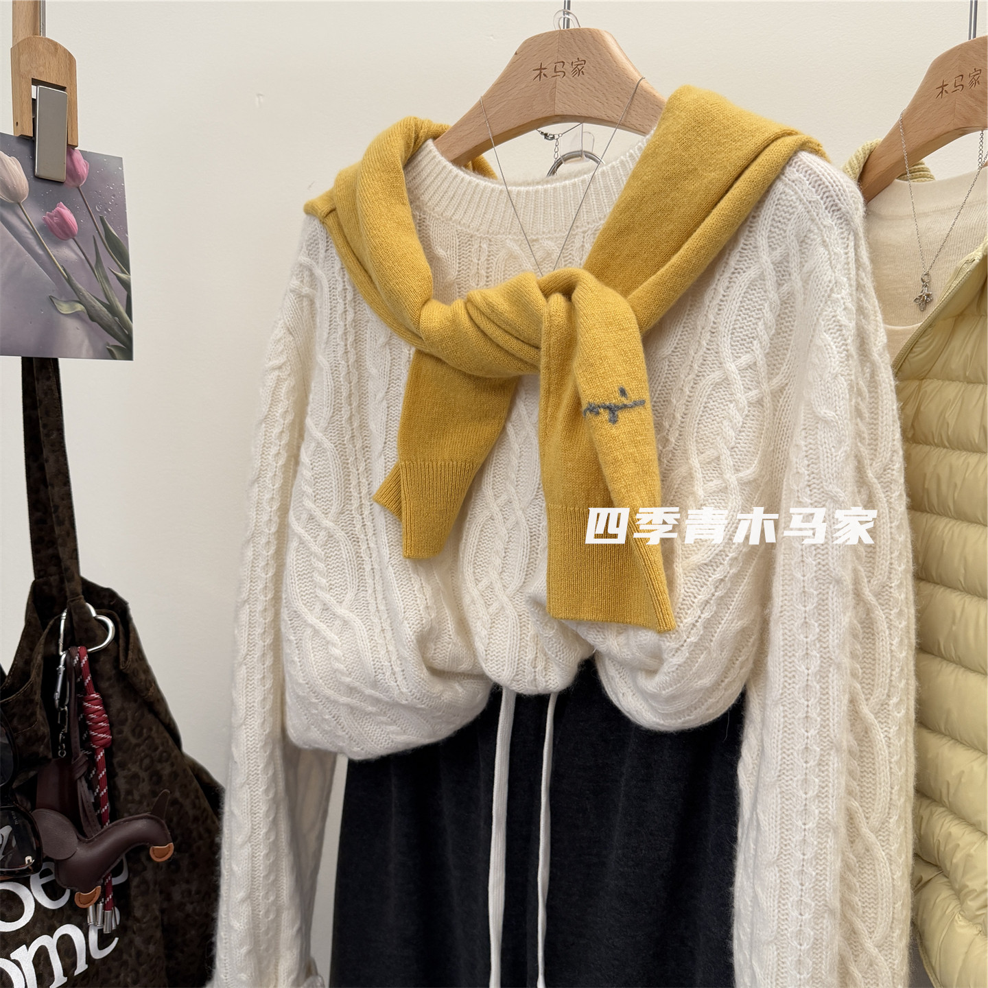 5.9山羊绒麻花毛衣 42.1绵羊毛经典百搭套头女上衣  2026秋冬新款