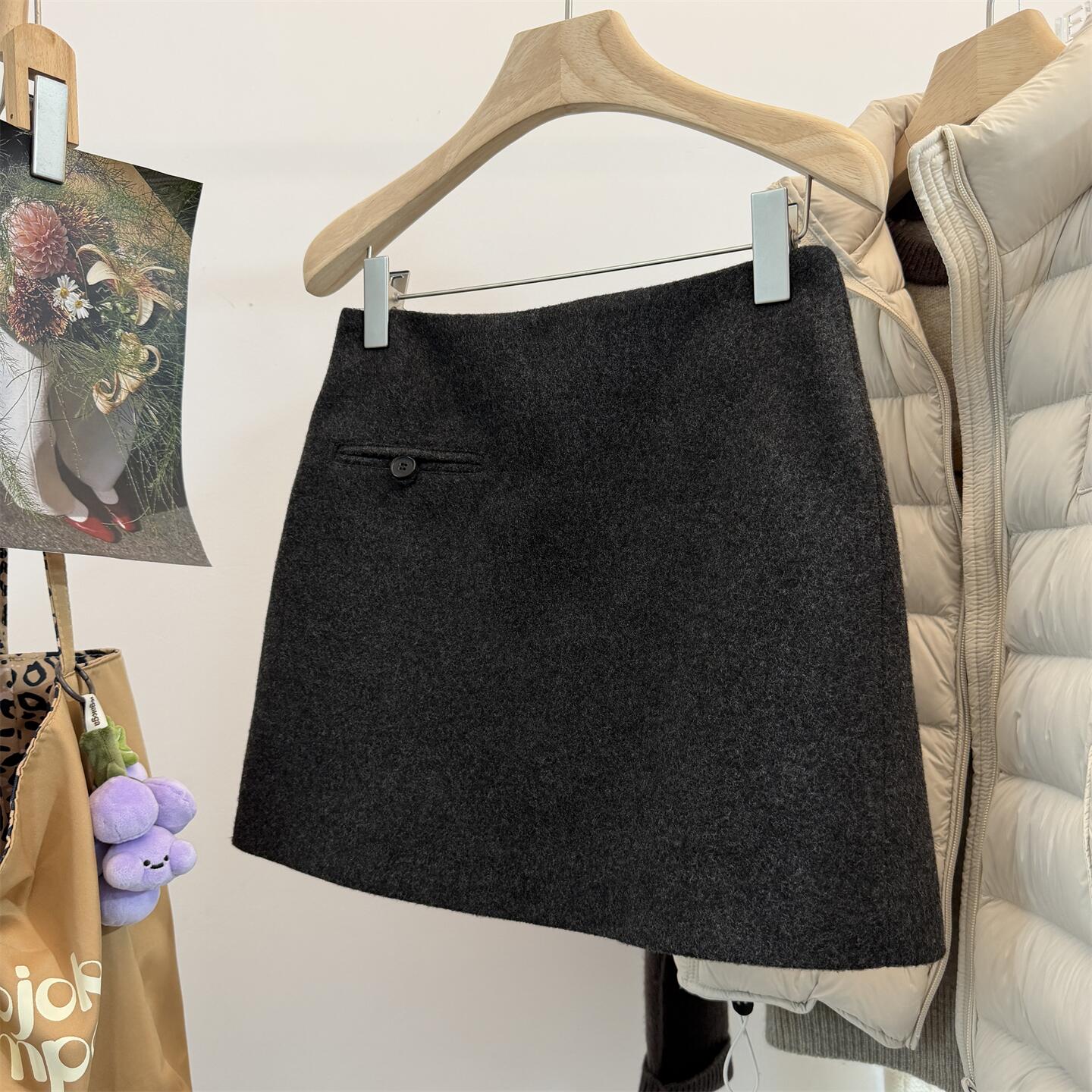 显瘦减龄高腰A字半身短裙