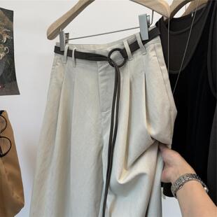 天丝棉阔腿牛仔裤 特价 女长裤 松弛感老钱风宽松直筒裤 no退no换