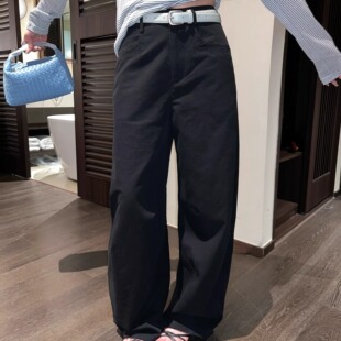 弯刀剪裁 白色阔腿裤 设计感休闲裤 宽松气球裤 女2026春新款 木马家