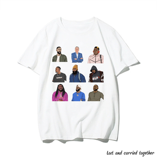 原创设计nba火箭全员侠盗猎车风T恤运动服哈登保罗塔克戈登球衣