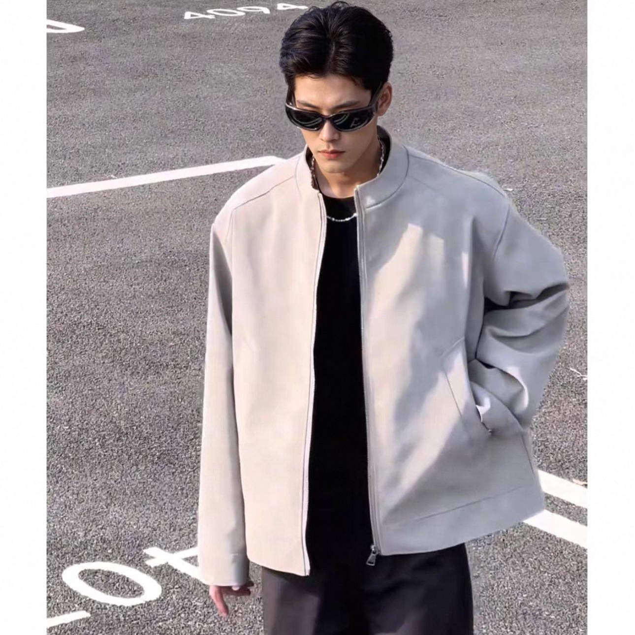 XPY丨春季简约高级感皮衣百搭潮流雾感夹克 男女同款休闲痞帅外套