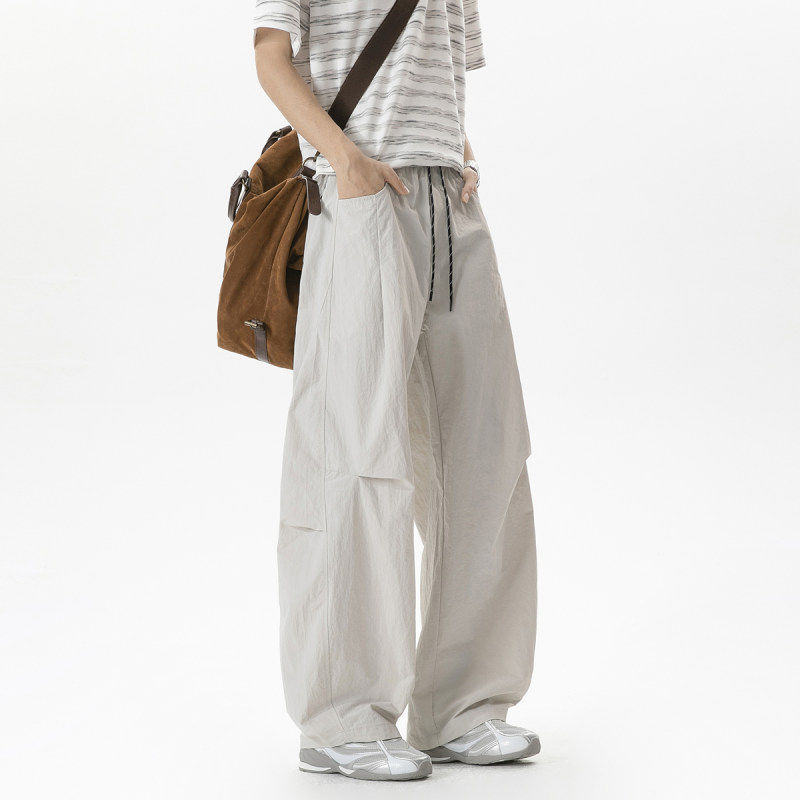 2026新款男裤子宽松直筒冰丝裤男夏季薄款休闲裤速干防晒运动长裤