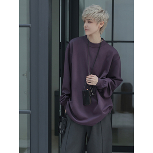 300g高支高密双面棉廓形打底圆领衫 3色t恤 三针五线基础款 衣疫