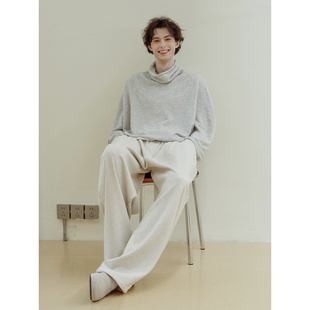 细腻软糯堆领慵懒风针织打底衫 衣疫 山羊绒随性松弛荡领羊毛毛衣