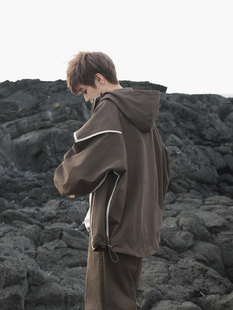 【断码清仓】衣疫 秋款包边撞色高级感夹克外套日系复古冲锋衣