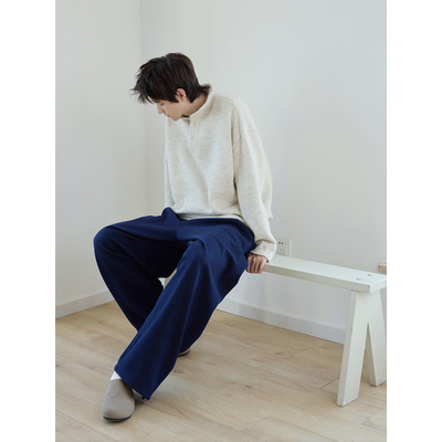 衣疫云感卷边软糯半高领毛衣