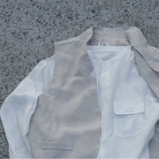 Quần áo bệnh dịch hạch Tự chế vải hạt ngũ cốc không có cúc áo vest - Dệt kim Vest