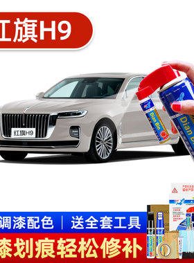 适用红旗H9补漆笔魅夜黑色车漆划痕修复汽车去刮痕龙胆紫色自喷漆