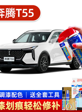 专用奔腾T55珠光白补漆笔帝王蓝划痕修复神器富勒银喷漆黑色