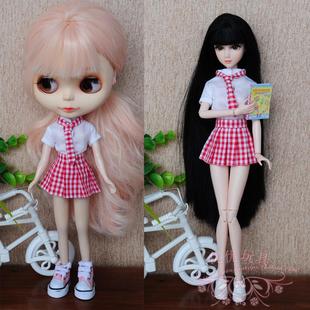 珍妮 4件套 momoko 制服 licca 校服 6分娃 小布blythe 手工娃衣