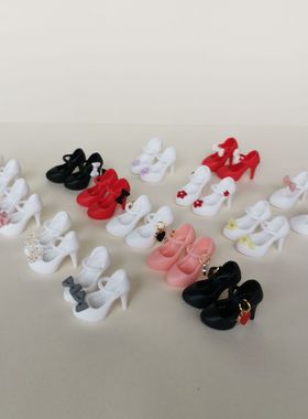 1\6娃娃momoko licca jenny珍藏版st芭芘超模FR鞋子2CM脚穿高跟鞋