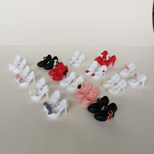 1\6娃娃鞋子momoko licca jenny st巴比超模FR高跟鞋 适合2CM脚长