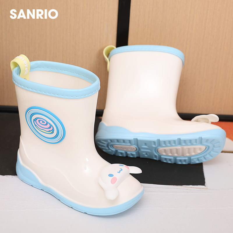美乐蒂儿童雨鞋女童可爱卡通短筒防水防滑水靴女孩软底轻便胶套鞋
