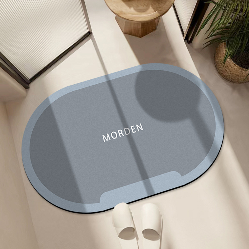 简约浴室防滑地垫卫生间吸水速干脚垫家用耐脏好打理硅藻泥地垫