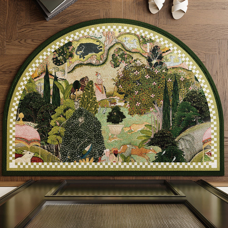 中古风顶奢入户门地垫半圆家用脚垫法式高级感进门门垫耐脏脚垫,女士内衣/男士内衣/家居服,晨袍,淘宝优惠券,粉丝福利购,淘宝优惠卷