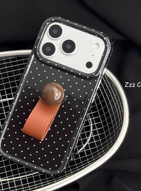 ZZZCASE 小众ins极简波点棕色指环17适用17pro苹果17ProMax手机壳iPhone16全包14新款16Promax保护套13女