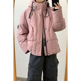 林弯弯90白鸭绒羽绒服男女情侣户外机能防风棉衣冲锋衣工装外套冬