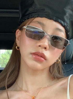 方形小框绿色显气色酷帅墨镜男女