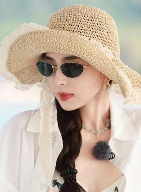 娜扎同款港风猫眼墨镜海边度假女