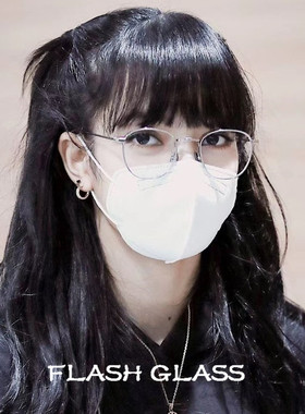 lisa同款方形银色眼镜女韩版复古百搭近视框架学生大脸显瘦男潮流