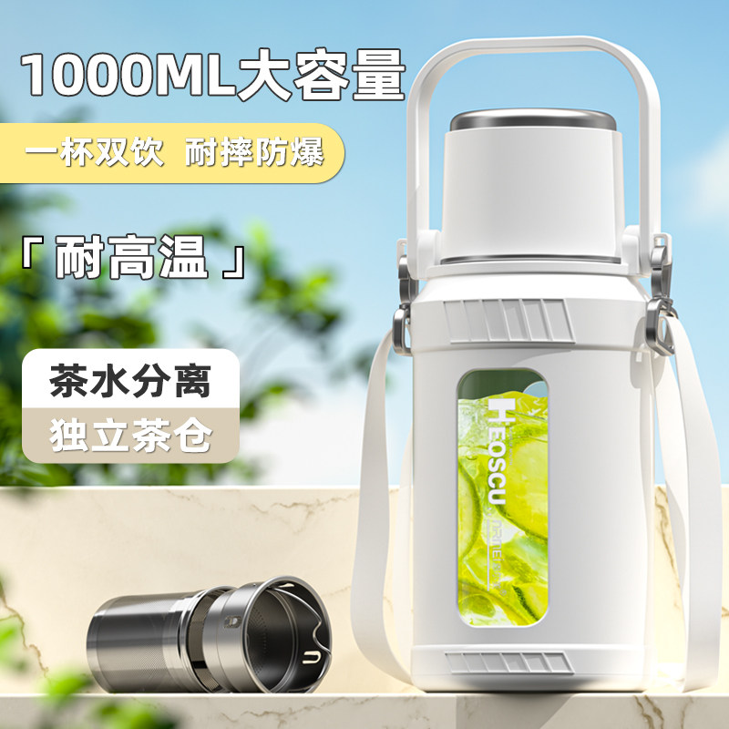 玻璃杯大容量女生2026新款耐高温茶水分离泡茶壶户外便携防摔水壶