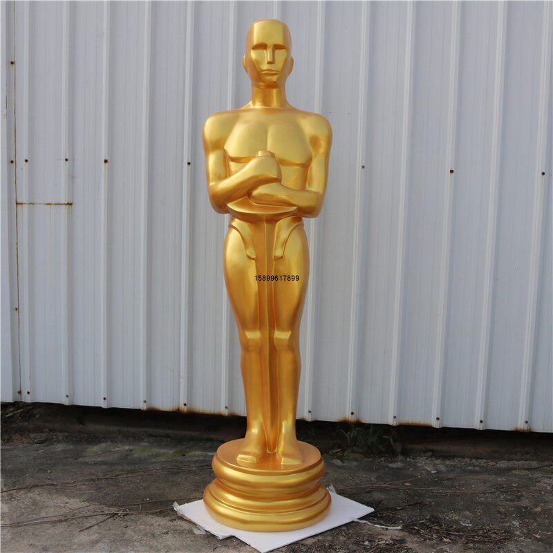 厂家定制玻璃钢金像奖人物雕塑电影奥斯卡小金人展厅展览影剧落地