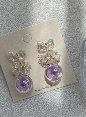 蝴蝶水滴耳钉花朵MISSU