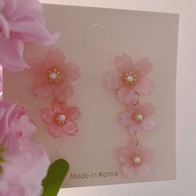 耳钉樱花MISSU醋酸不对称