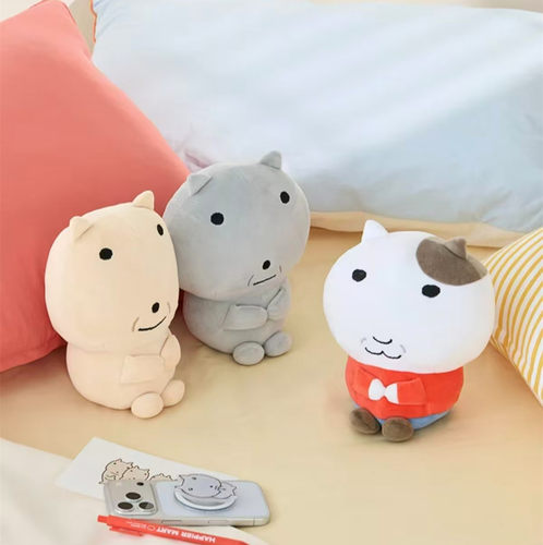 韩国代Nugasa复古猫坐姿公仔 LINE FRIENDS可爱叉手毛绒玩偶礼物