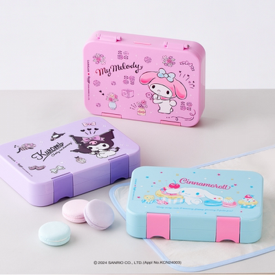 韩国代Sanrio三丽鸥可爱食品级餐盒分区便当盒饭盒locknlock