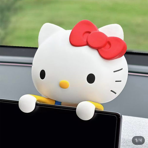 韩国BELLE AMANT×三丽鸥Hello Kitty车载显示器悬挂汽车香薰摆件