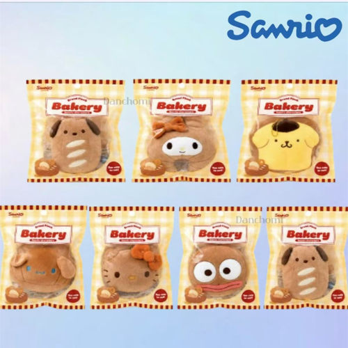 韩国Sanrio三丽鸥面包毛绒挂件钥匙扣Kitty美乐蒂包挂饰可爱公仔