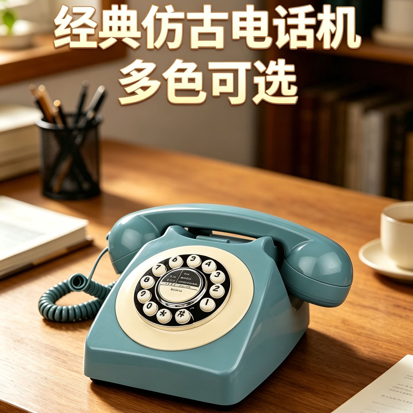 经典仿古电话机家用时尚固定话机办公复古造型座机老式电话线固话