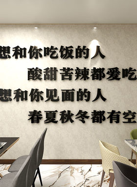 伊诺亚克力墙贴厂家直供网红标语
