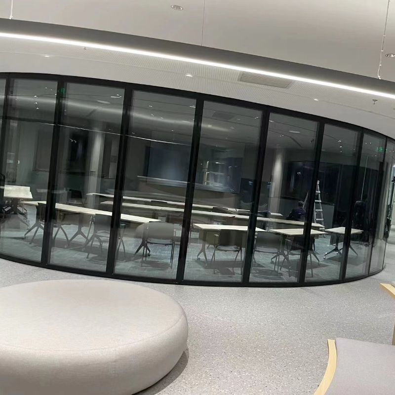 活动玻璃隔断墙移动玻璃屏风
