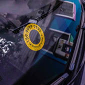 原创网红车内用品汽移临时停挪车电话号码 牌免粘静电吸附玻璃贴纸