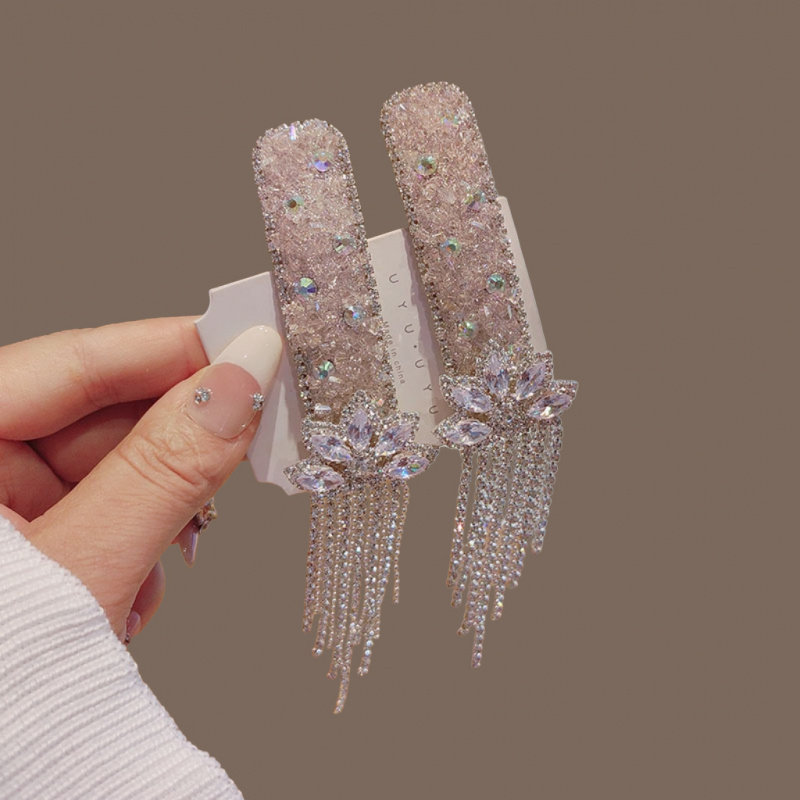 水晶流苏发夹女新品高端精致侧边夹前额刘海夹一字夹发饰夹子头饰,饰品/流行首饰/时尚饰品新,发饰,淘宝优惠券,粉丝福利购,淘宝优惠卷