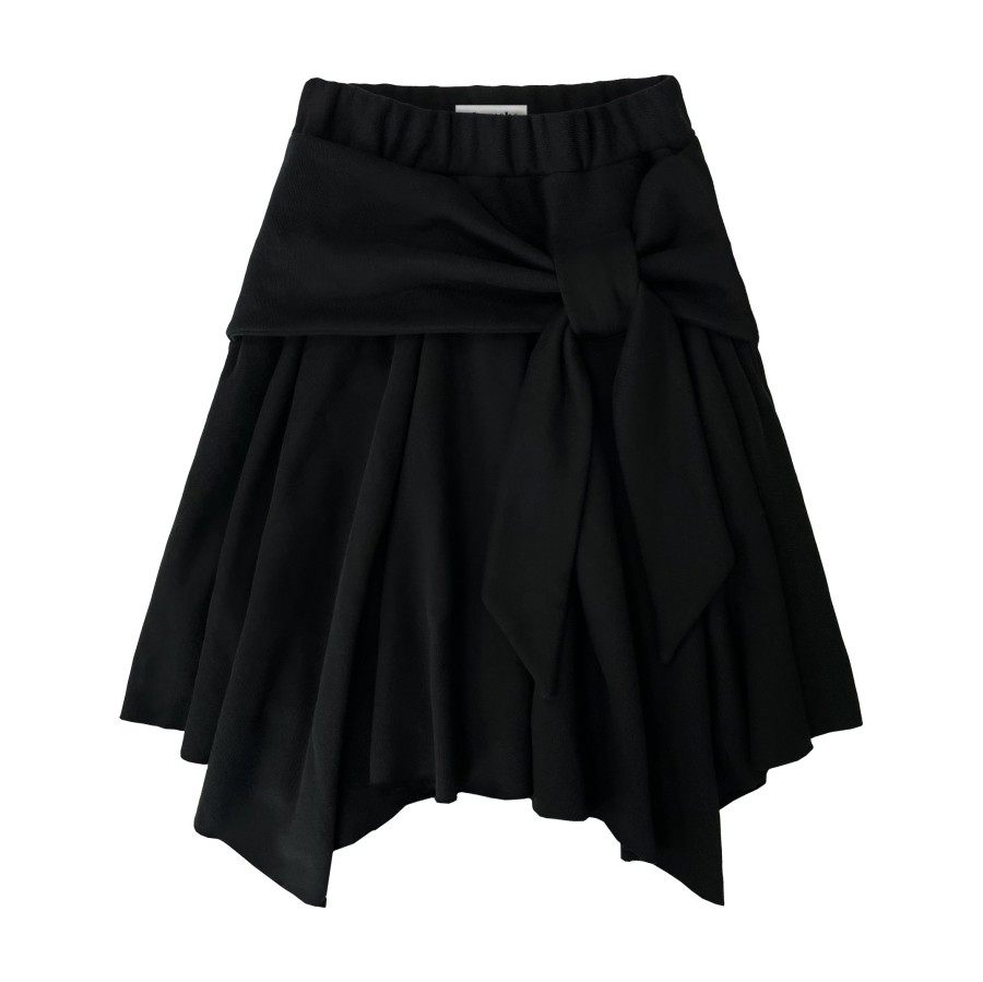 thumbnail for eihey, hey, simple belt, drape, personality, irregular design, thin elastic waist skirt women