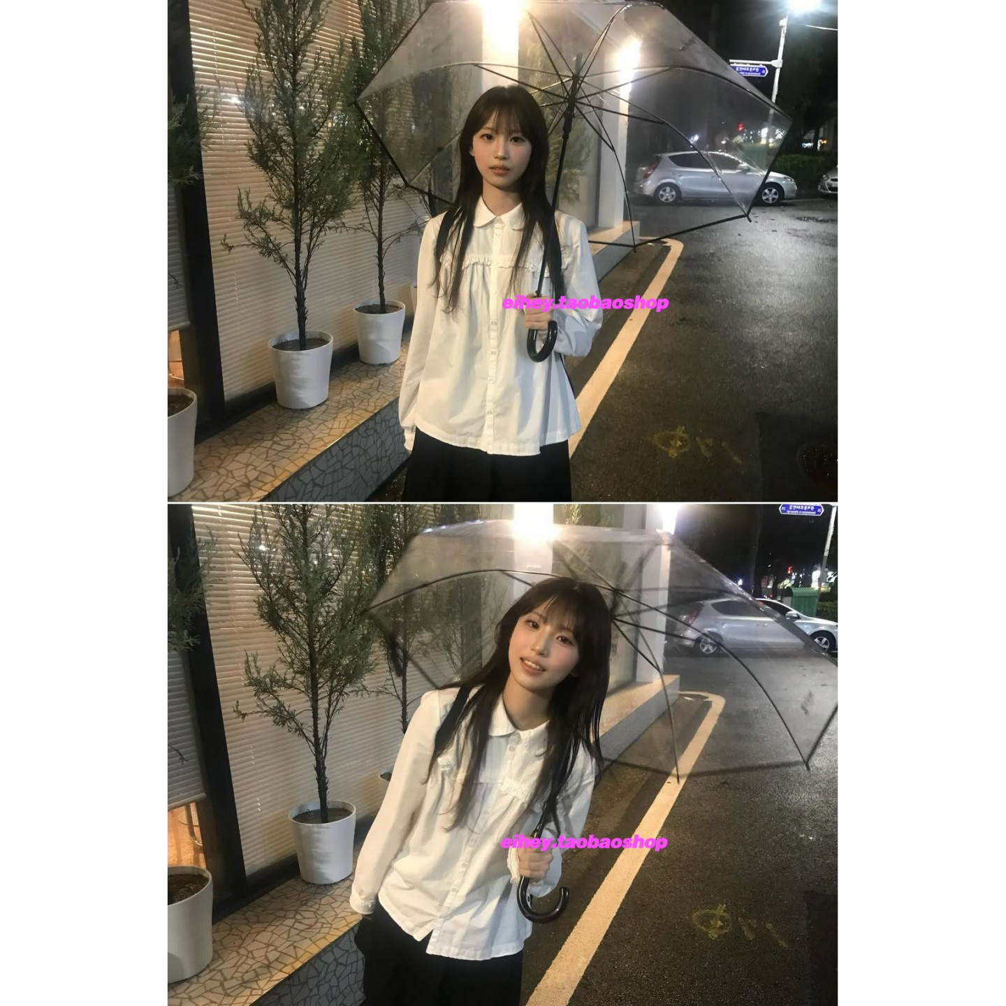 eihey诶嘿复古日系秋季木耳边拼接娃娃领显瘦百搭长袖衬衫上衣女