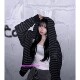eihey诶嘿秋季 新款 星星拉链连帽卫衣条纹休闲宽松复古外套上衣女
