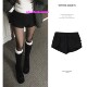 低腰辣妹打底裤 毛绒mini短裤 女时尚 eihey诶嘿26冬季 显瘦包臀热裤