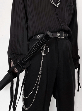 牧羊帅 原创暗黑风24骨架创意武士刀柄雨伞长柄自动百搭大号剑伞